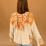 Emberly Granny Square Knit Hoodie