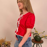 Catch Your Breath Bow Detail Blouse