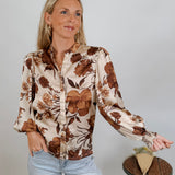An Autumn Mood Floral Blouse
