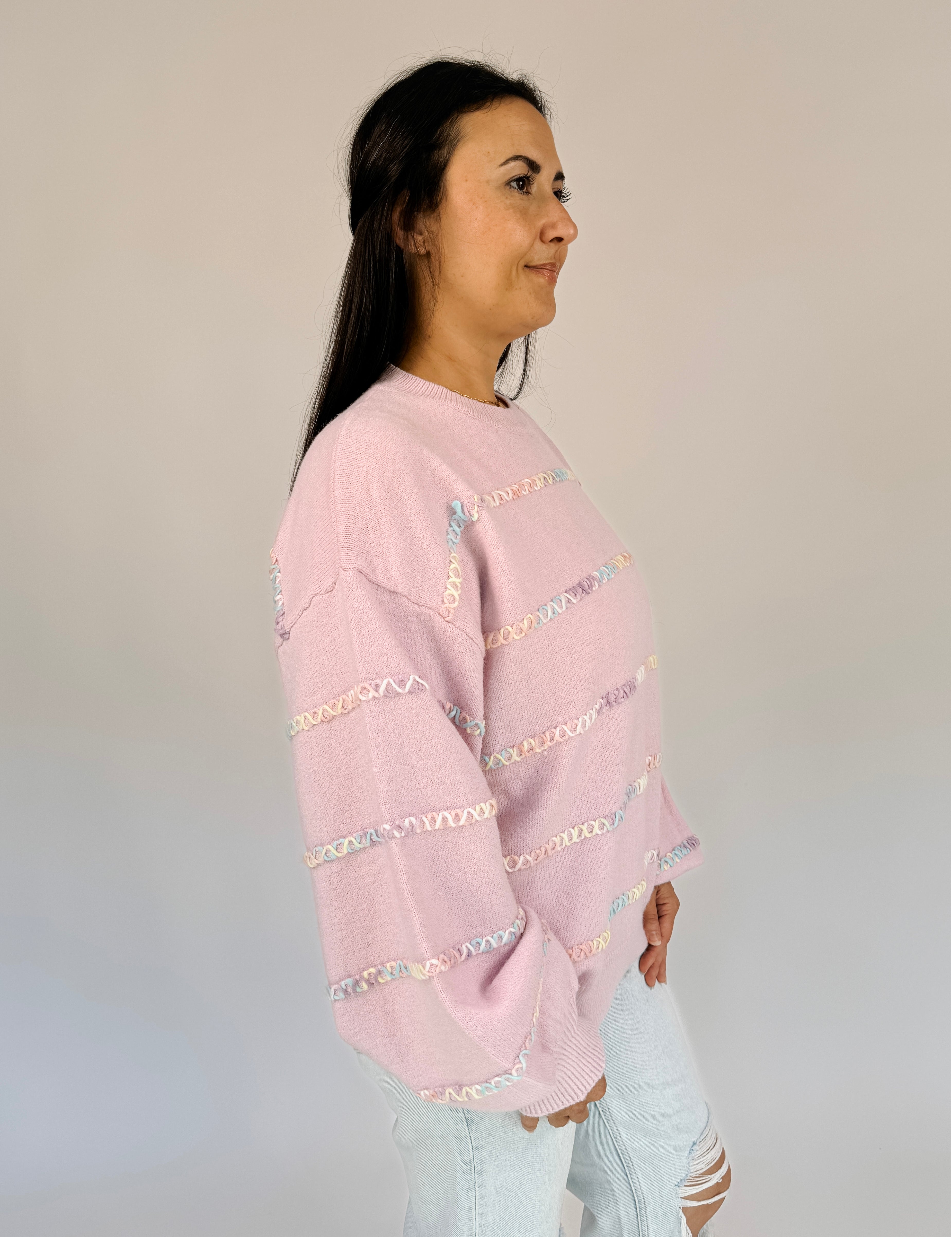 Harlyn Pastel Stiches Sweater