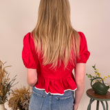 Catch Your Breath Bow Detail Blouse