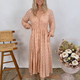 Erica Smocked Button Down Maxi Dress