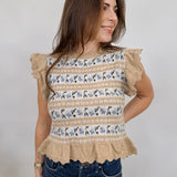 Shirley Ruffle Knit Top