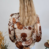 An Autumn Mood Floral Blouse