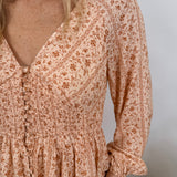 Erica Smocked Button Down Maxi Dress