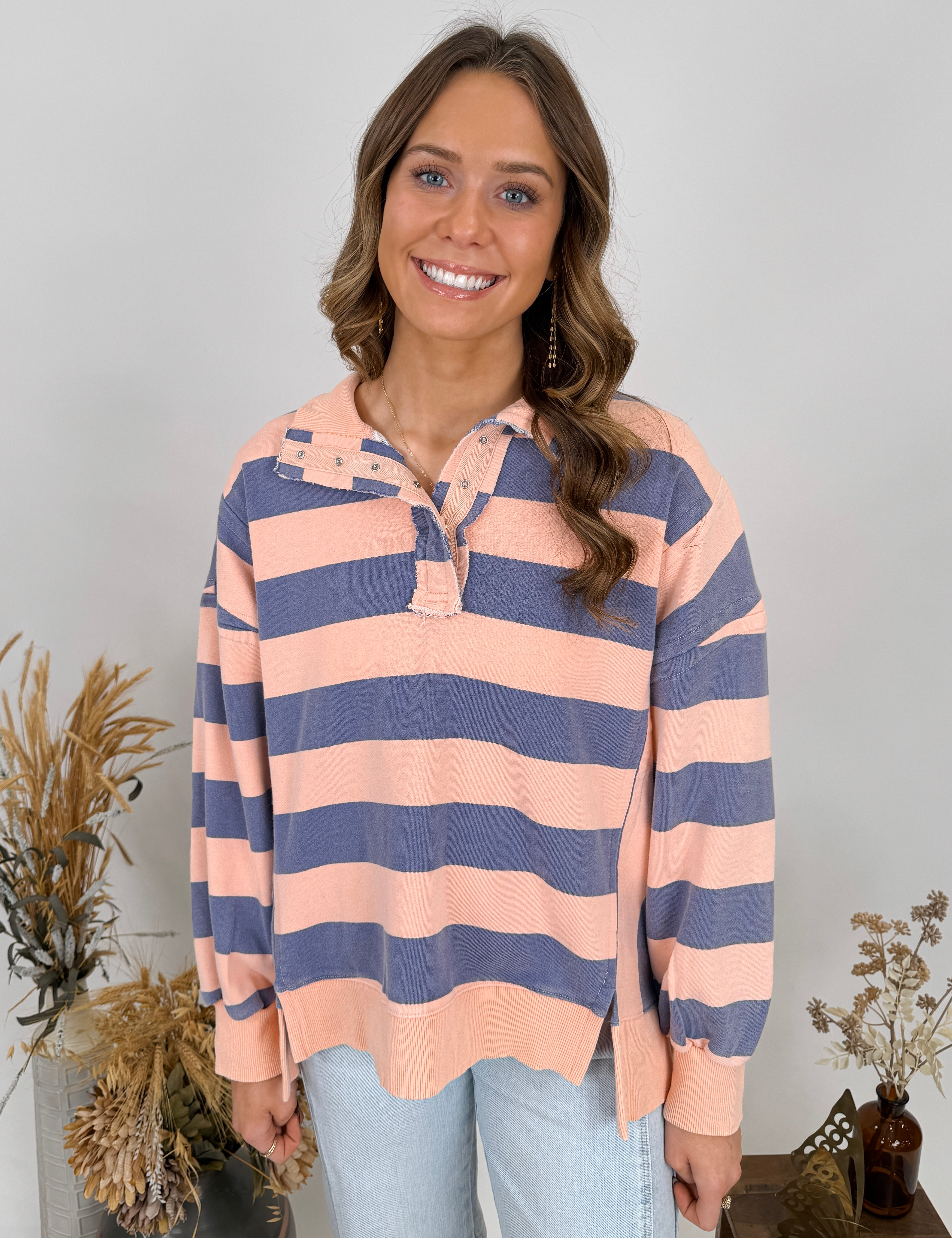 Flora Lee Striped Sweatshirt