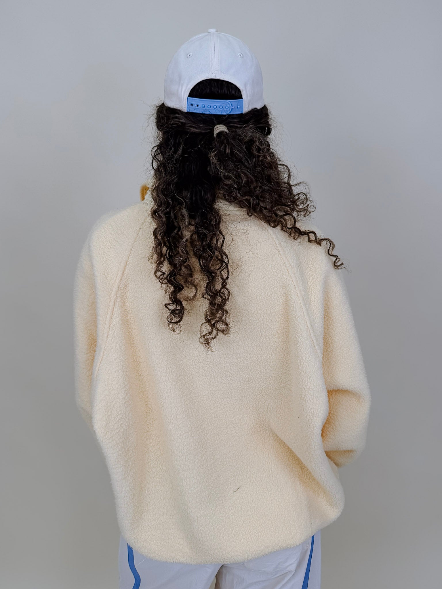 Rubber Duck Jacket in butter yellow sherpa with nylon trim — Paper Doll