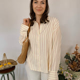 Lindin Striped Button Up Top
