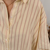 Lindin Striped Button Up Top
