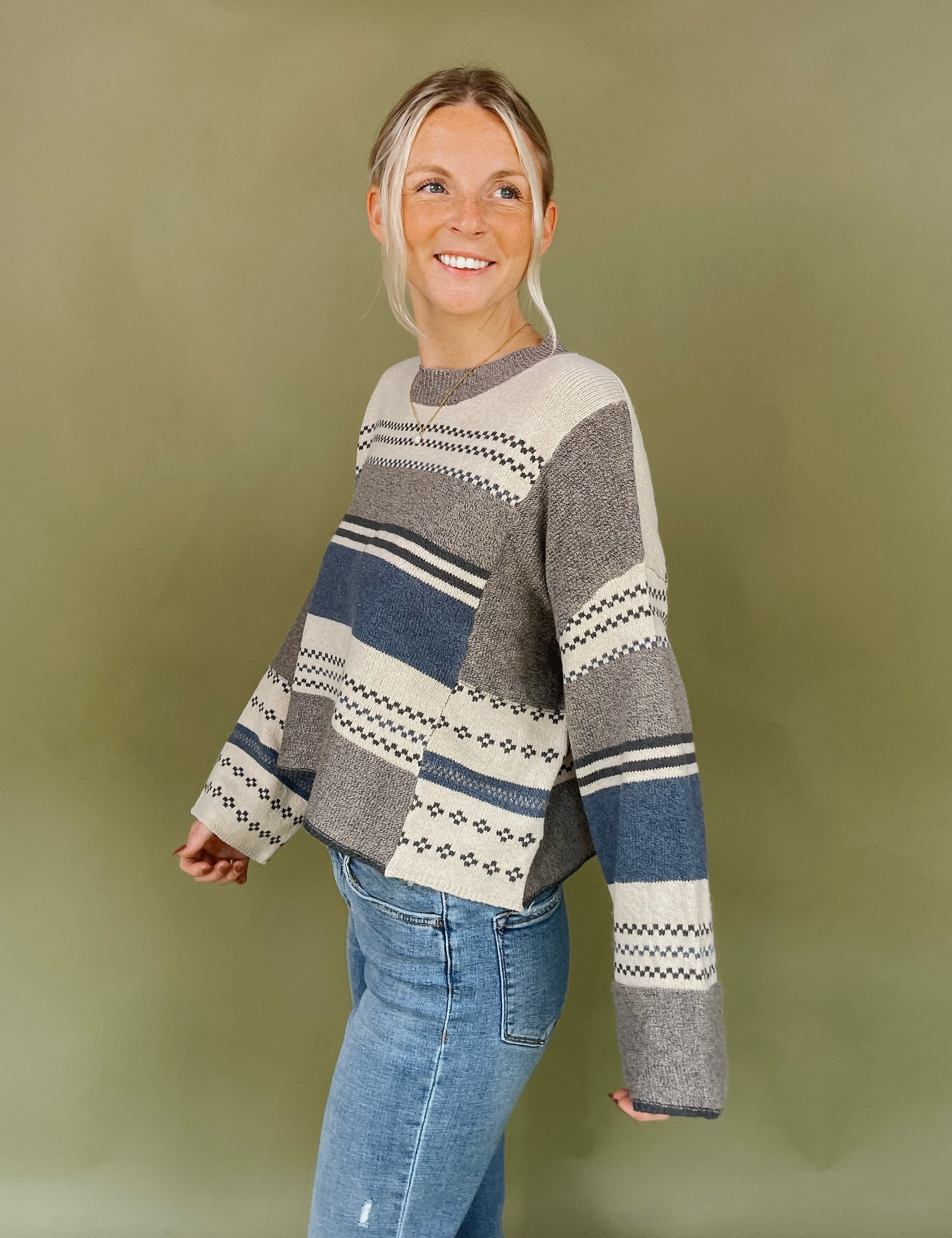 Nonnie Multi Pattern Sweater