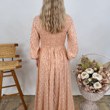 Erica Smocked Button Down Maxi Dress
