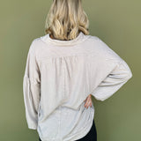 Lennox Mineral Washed Long Sleeve Knit Top