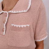Start Again Blanket Stitch Knit Top