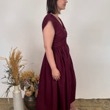 Dawn V-Neck Front Zipper Midi Dress