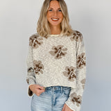 Darlynn Floral Crop Sweater