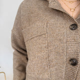 Alexandra High Collar Knit Cardigan