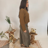 Shimmering Lights Satin Maxi Skirt