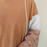 Nora Stripe Mix Mineral Washed Hoodie