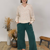 Essie Ditsy Flower Print Knit Top