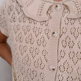 First Thought Ruffle Collar Knit Cardigan