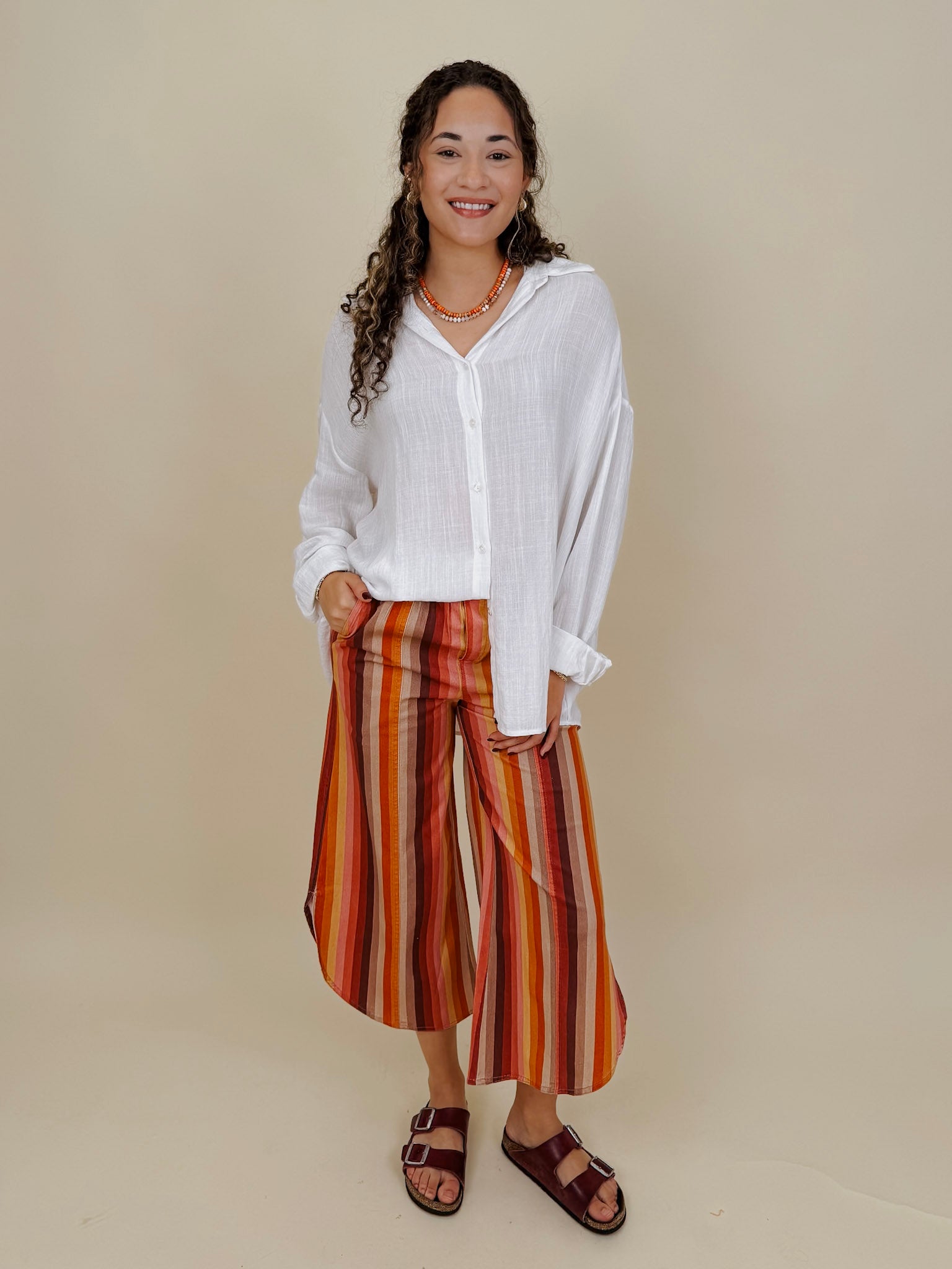Never Better Button Up Blouse in crisp white with button front — Paper Doll
