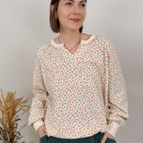 Essie Ditsy Flower Print Knit Top