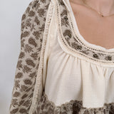 Emelia Paisley Pattern Knit Top