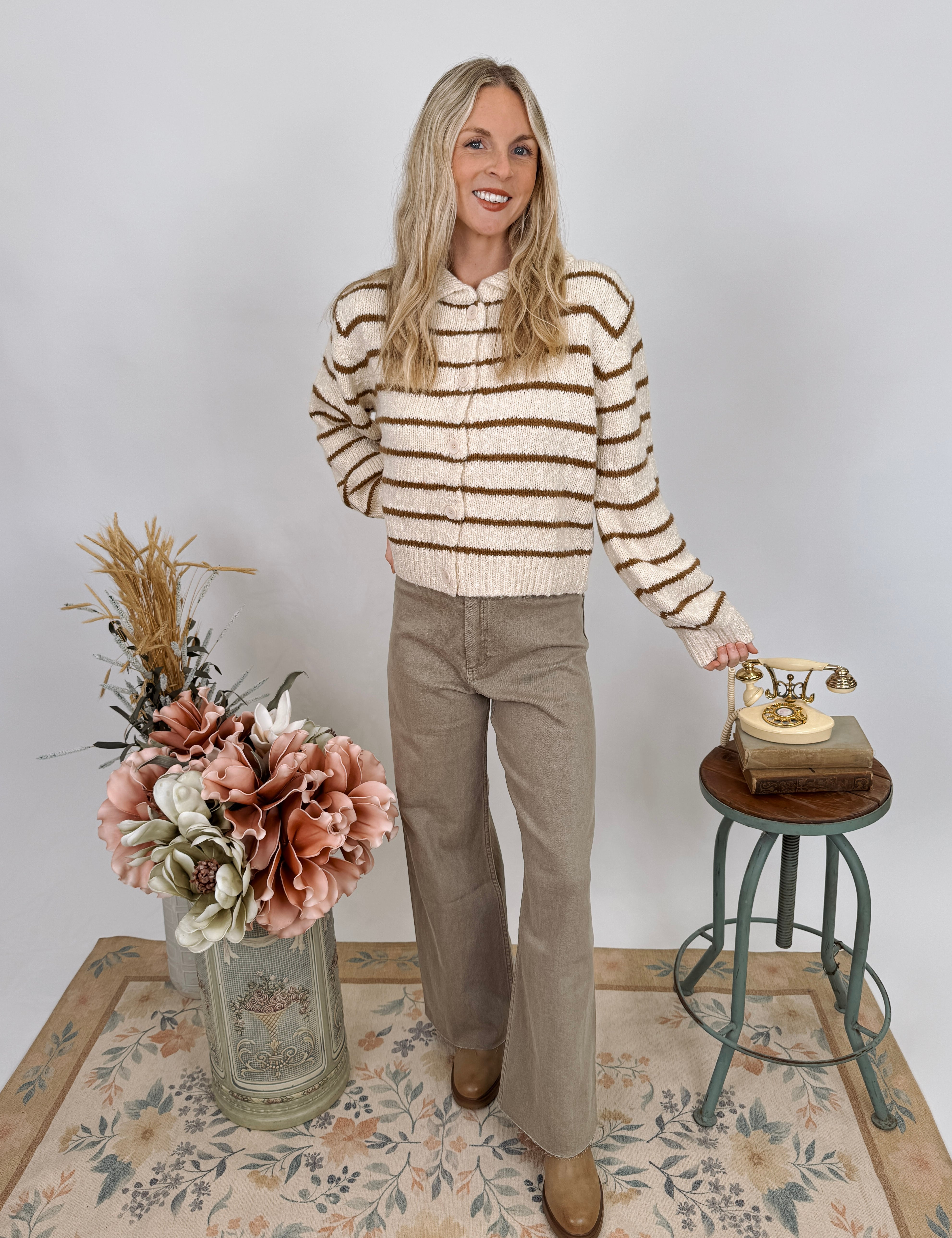 In Retrospect Striped Cardigan