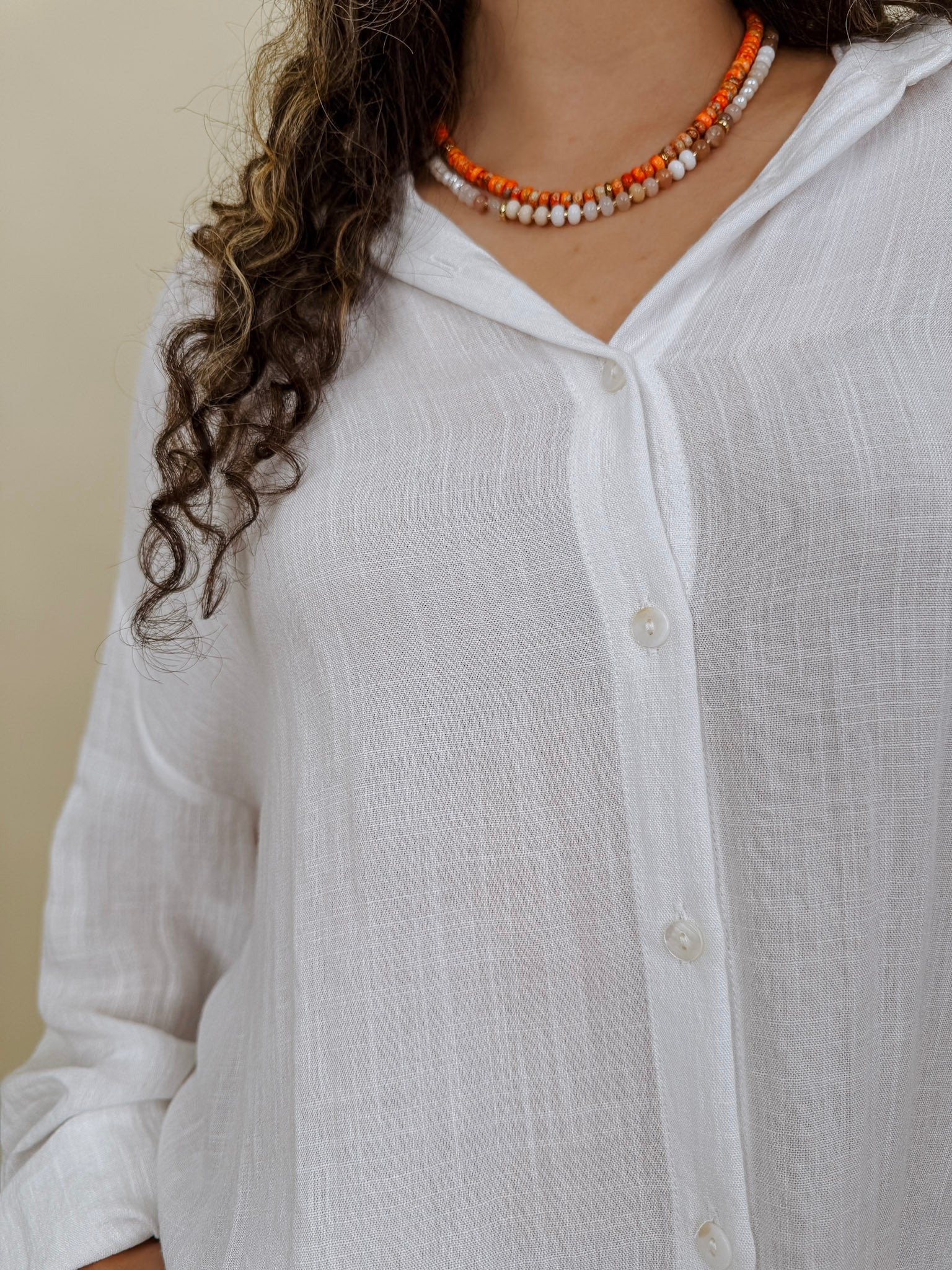 Never Better Button Up Blouse in crisp white with button front — Paper Doll