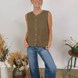 Leave A Mark Textured Sweater Vest