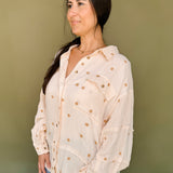 Emery Embroidered Gauze Top