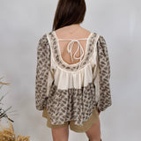 Emelia Paisley Pattern Knit Top