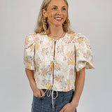 Isadora Floral Tie Blouse