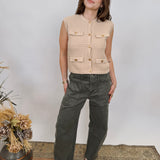 Shelby Front Button Knit Top