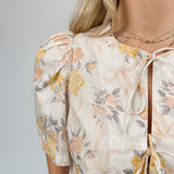 Isadora Floral Tie Blouse