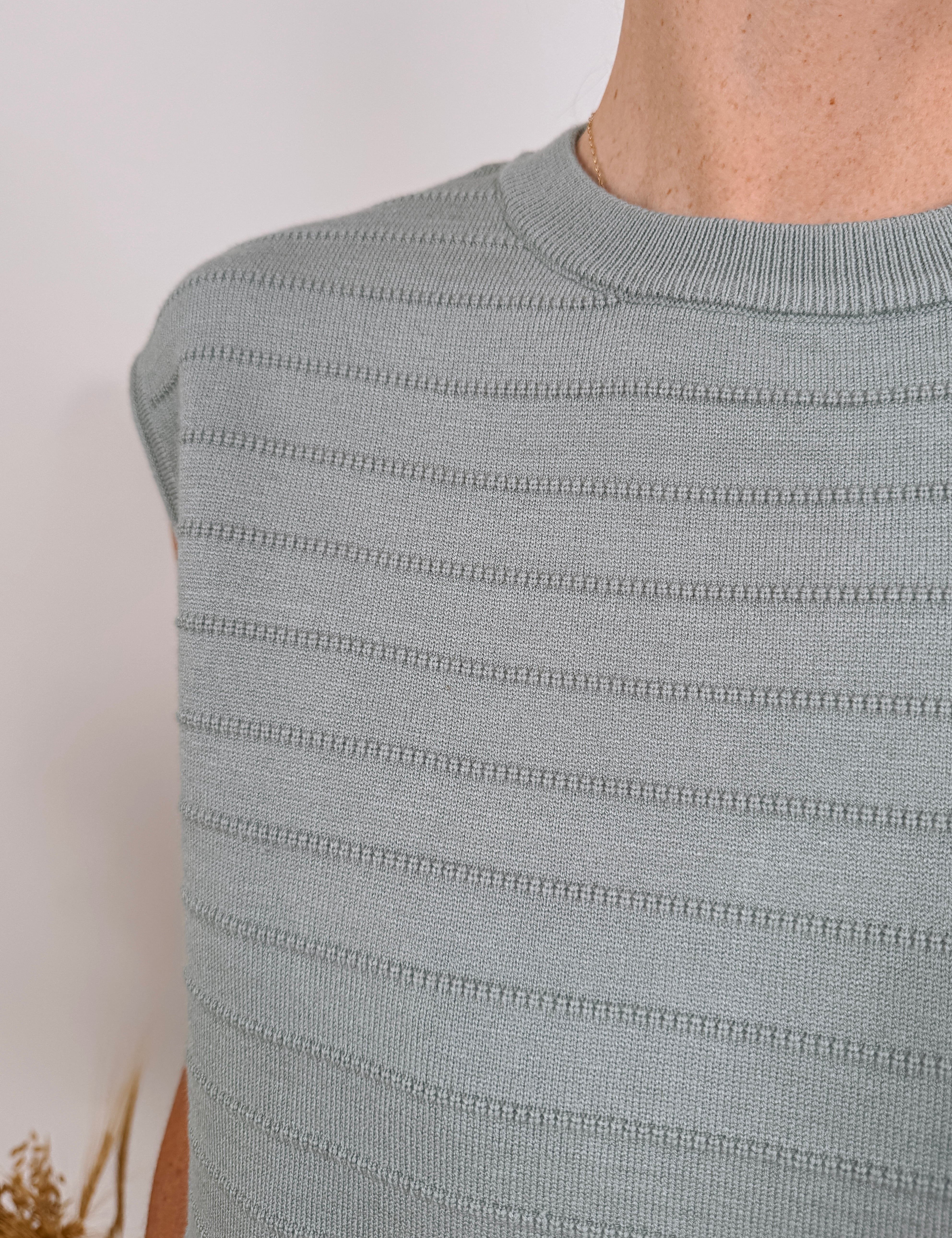 High Standards Striped Sweater Vest