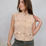 Shelby Front Button Knit Top