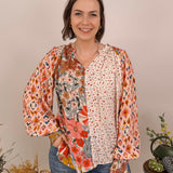 As We Speak Floral Mix Blouse