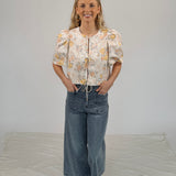 Isadora Floral Tie Blouse