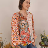 As We Speak Floral Mix Blouse