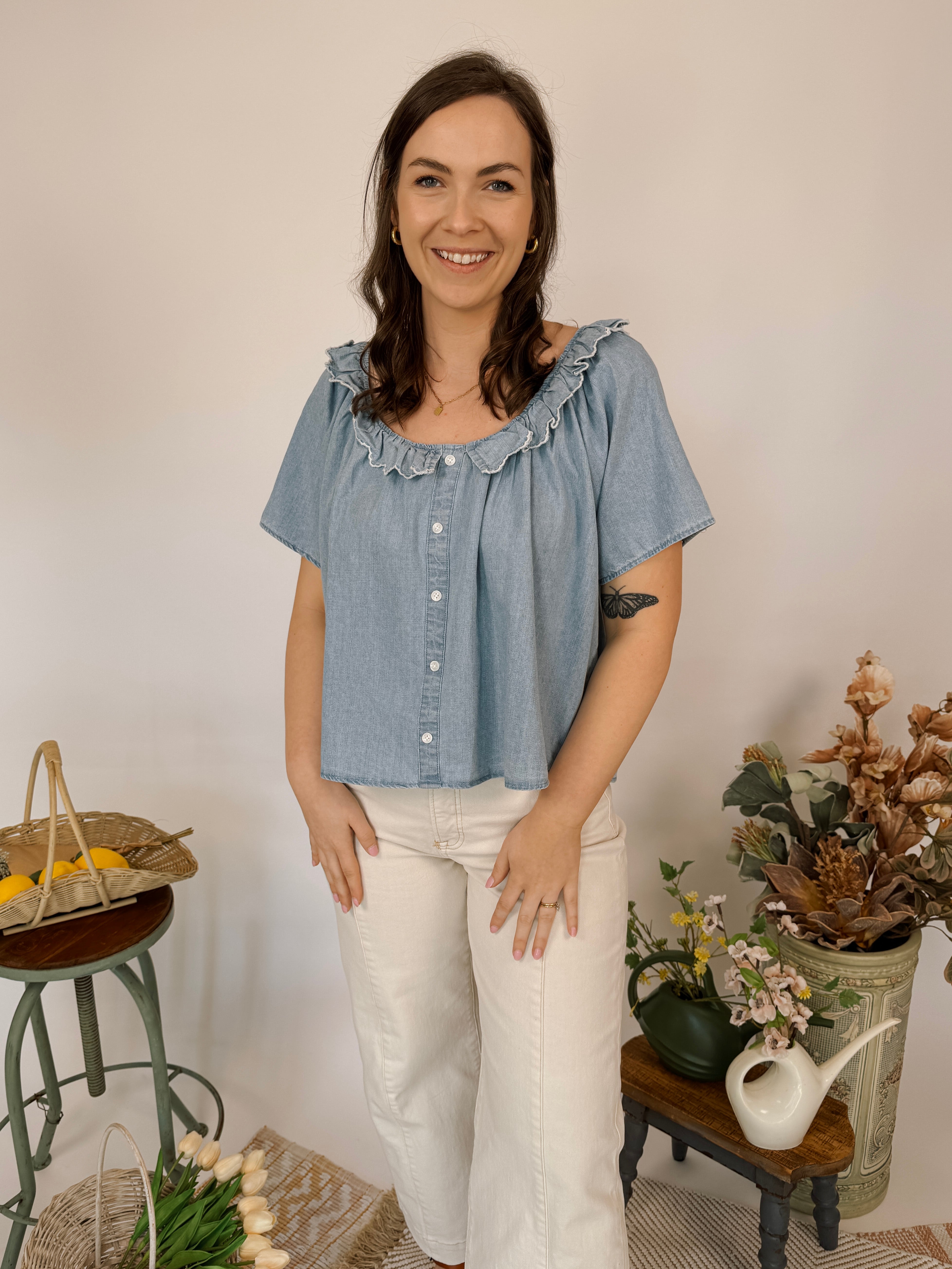 Enfant holder blouse/white | papier.official
