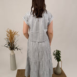 Marina Striped Crop Top & Skirt Set