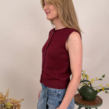 Happy Days Button Up Cardigan Vest
