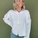 Della Super Soft Button Up Knit Sweater