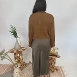 Shimmering Lights Satin Maxi Skirt