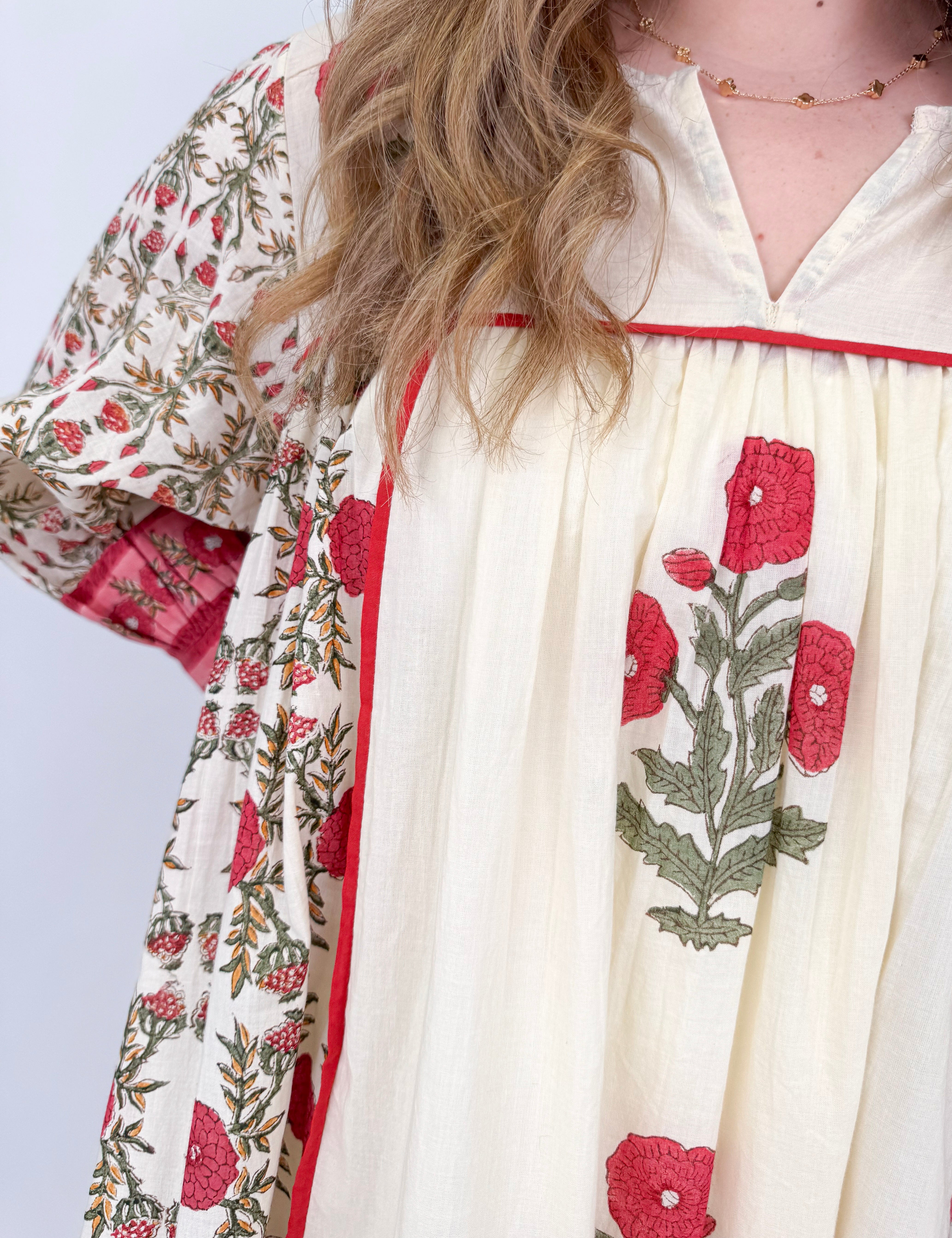 Palmer Three Quarter Sleeve Maxi Dress