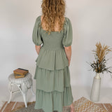 The Bobbi Smocked Midi Dress