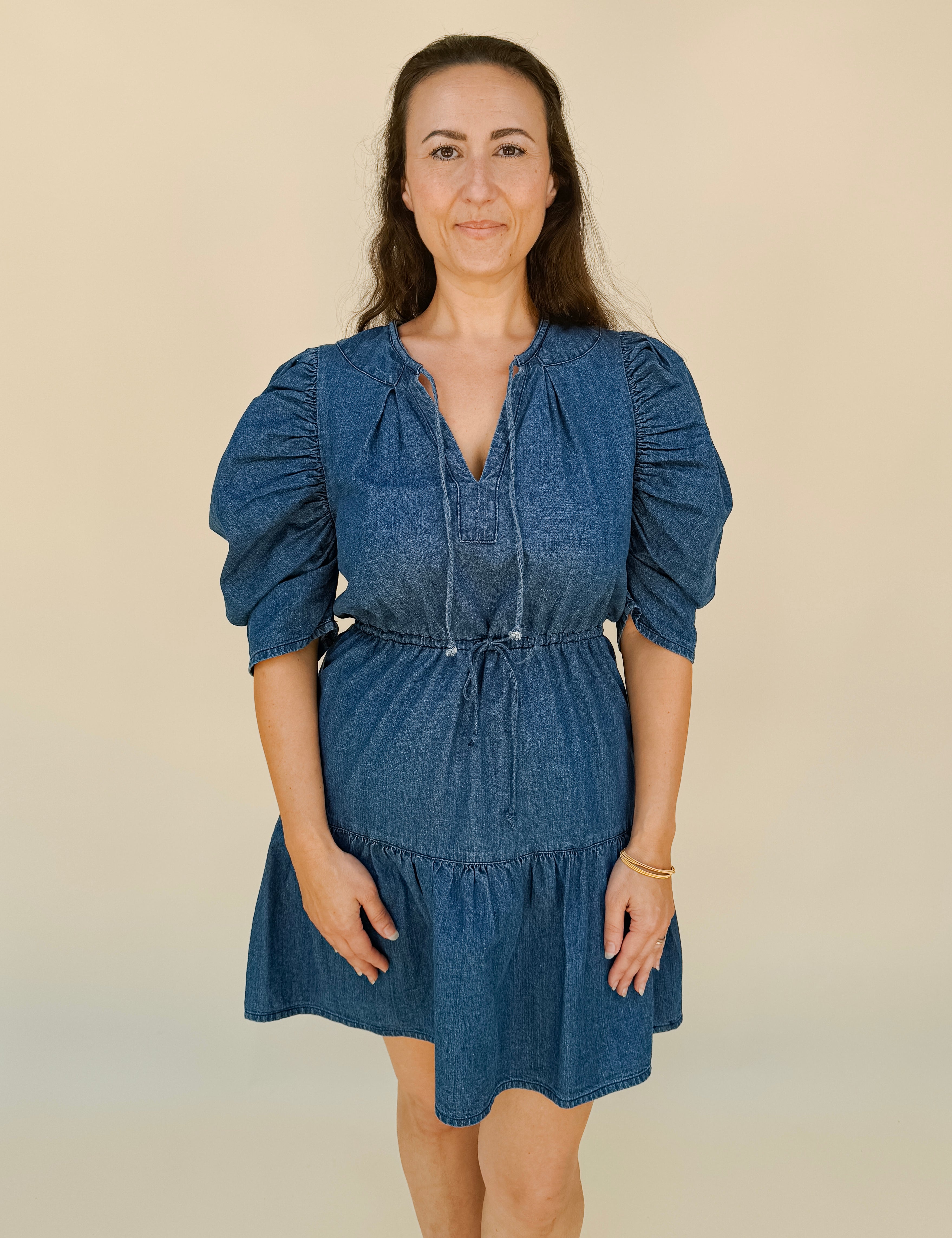 Hunter Tie Waist Denim Dress