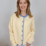 Francine Contrast Striped Cardigan
