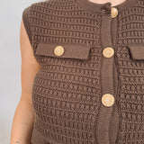 Shelby Front Button Knit Top